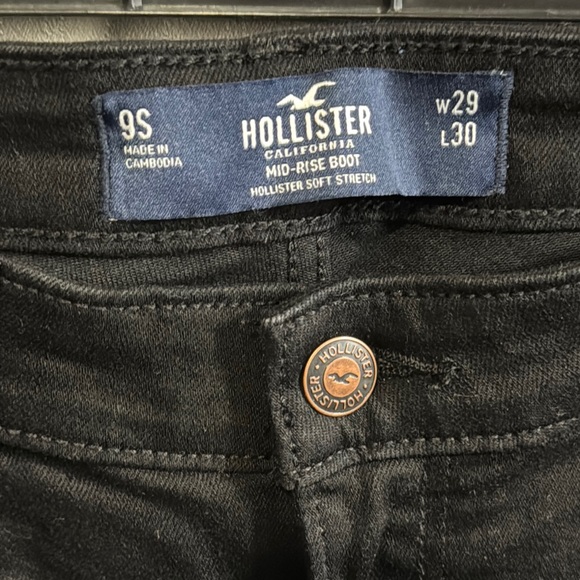 Hollister Black Bootcut Jeans Classic Style - Picture 2 of 7